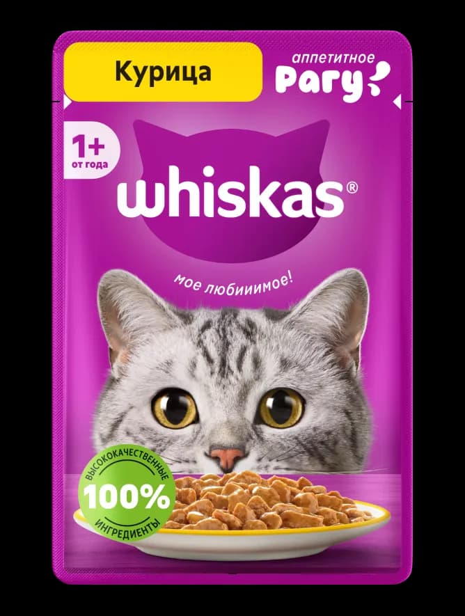 Влажный корм Whiskas® для кошек, рагу с курицей, 75г