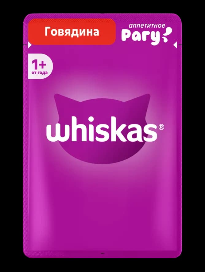 Влажный корм Whiskas® для кошек, рагу с говядиной, 75г